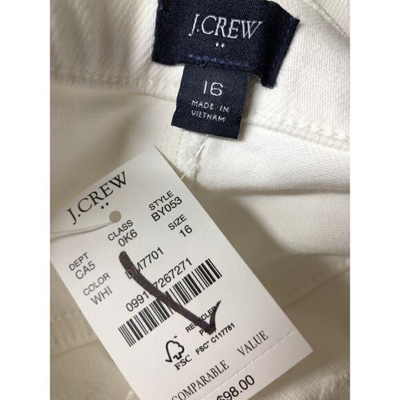 J. Crew Skirt Jean Denim A-Line Pencil Midi 5-Pocket Design White NWT Size 16 - Picture 8 of 11